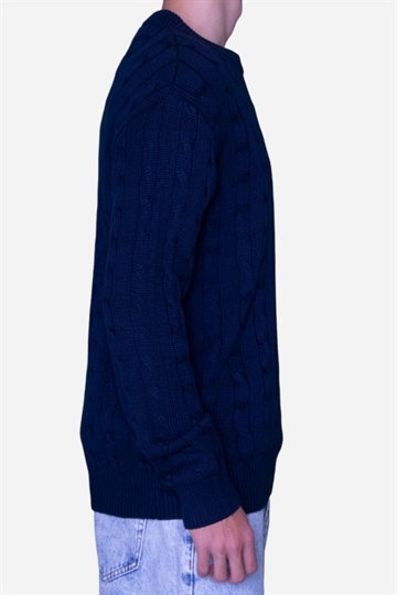 Basic - Cable Knit - Navy